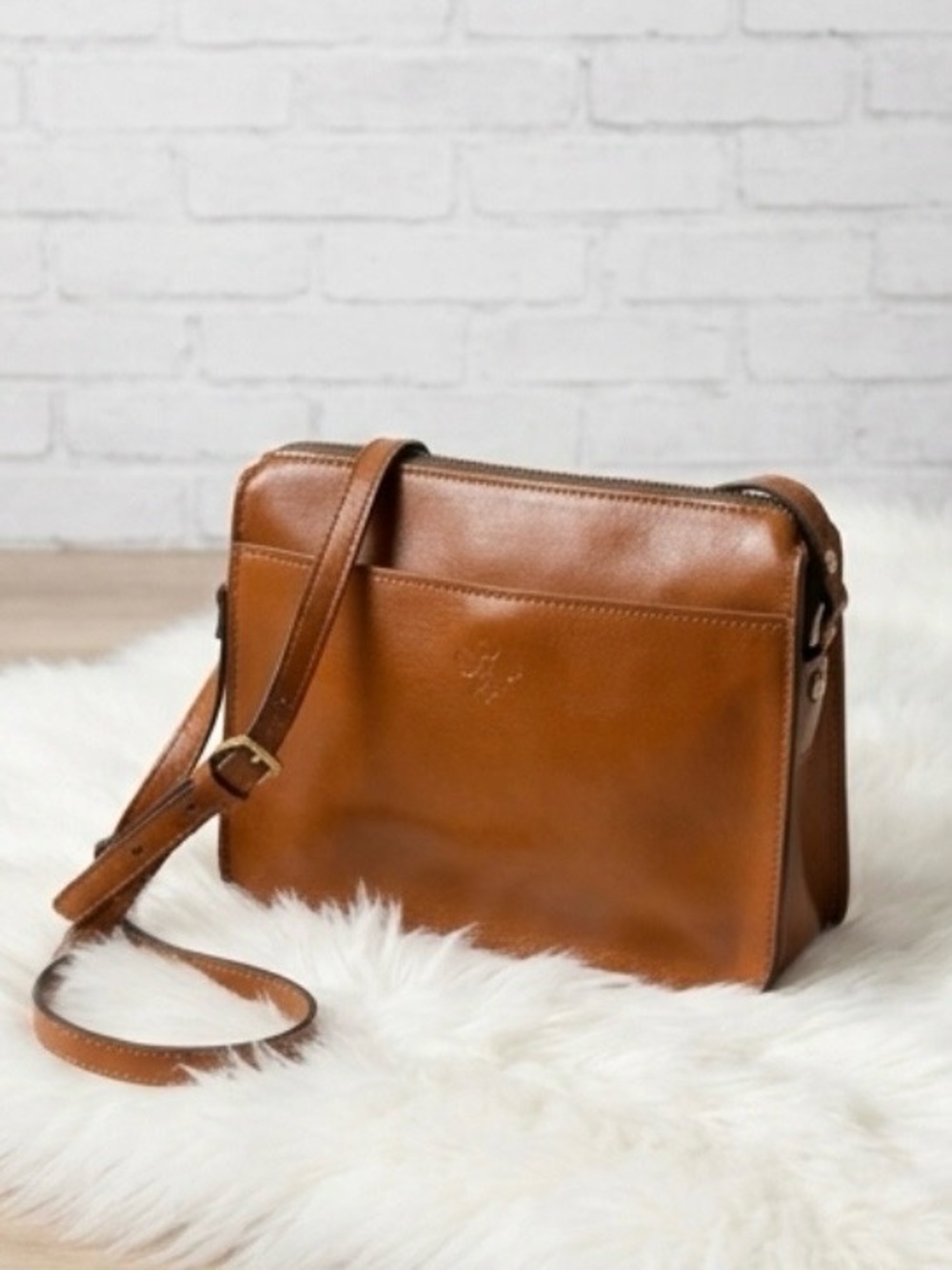 Patricia Nash Tan Leather Crossbody Bag